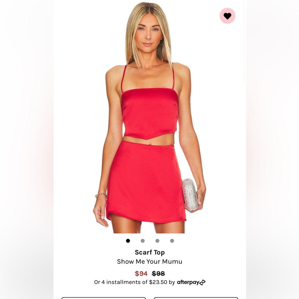 Show Me Your Mumu - red silk set
